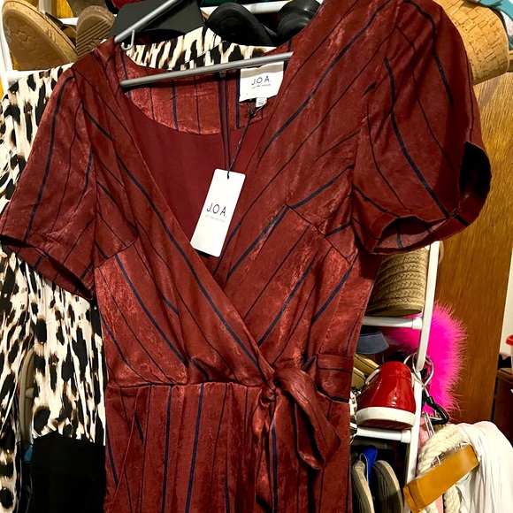 J.O.A. Pants - Beautiful brand new Jumpsuit. It’s a pretty Burgundy and Navy in color.